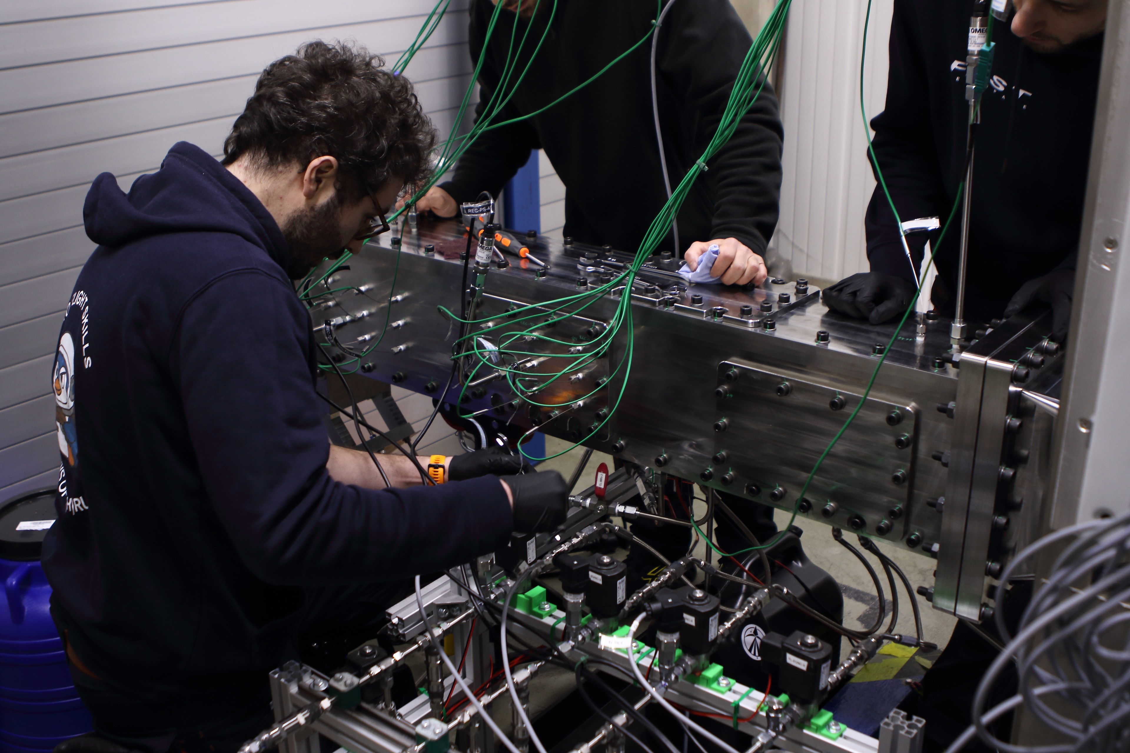 Crossbow hardware being prepared and integrated for testing